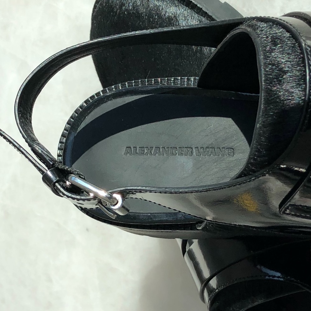 Alexander Wang Mina Oxford Calf Hair Sandal - Picture 10 of 13